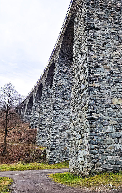 Novina trail viaduct in Kryštofovo Údolí, Czech Republic